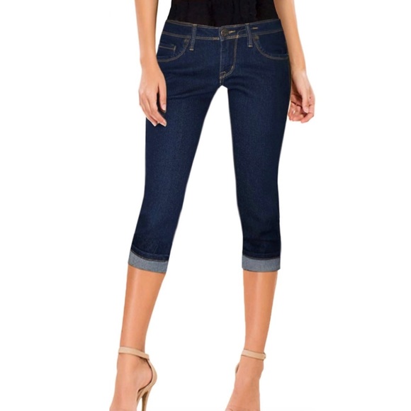 Hybrid & Company Stretchy Slim Fit Capri Jeans NWT - Size 7 - Picture 9 of 11